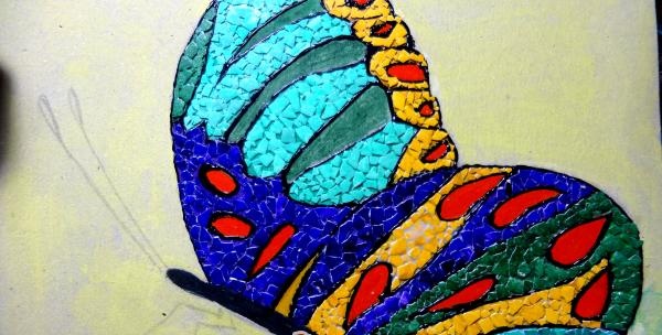 kiaušinių lukštų mozaikos tapyba