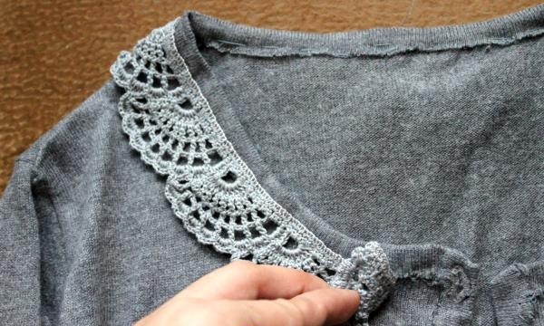 Cum să decorezi un pulover cu dantelă