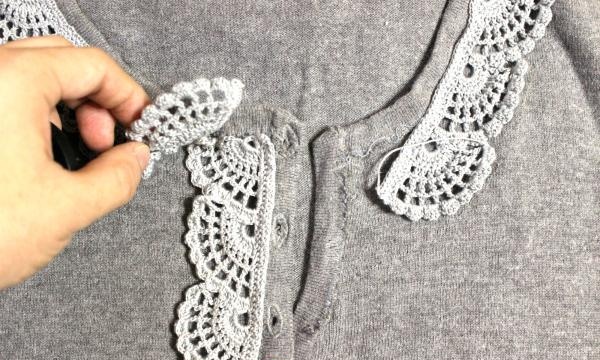 Comment décorer un pull avec de la dentelle