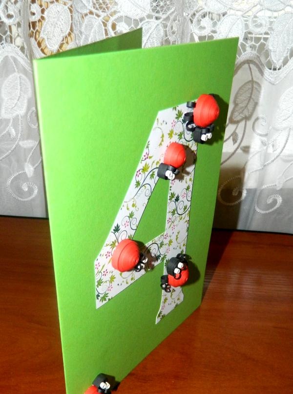 ladybugs postcard