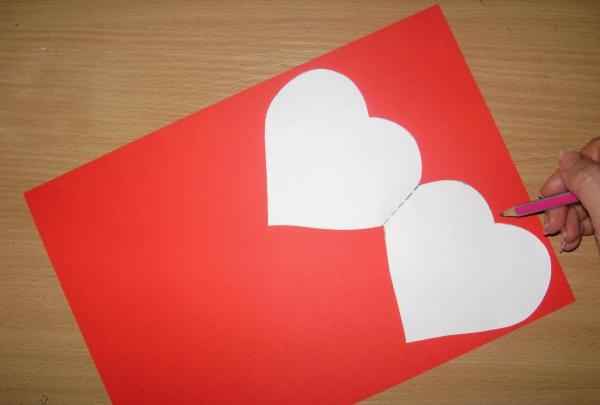 Valentin-nap egy szív alakú
