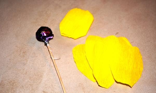 Bouquet of candies Yellow roses