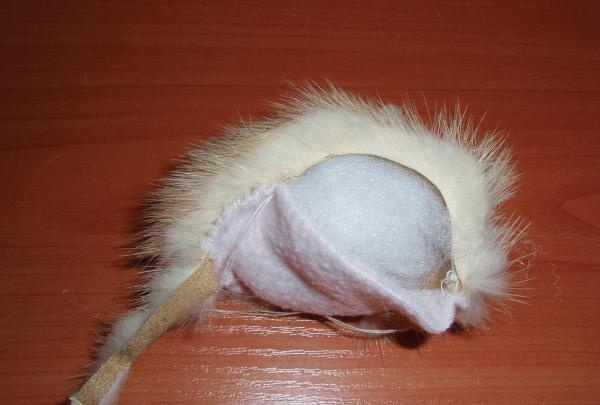 Jucărie șoarece cu blană pentru pisică