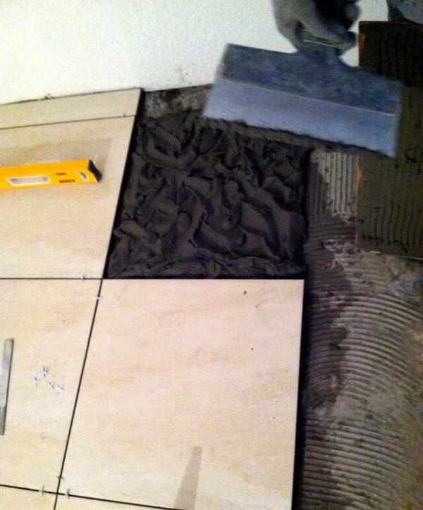 laying tiles on infrared floors