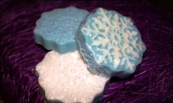 ručne vyrábané mydlo Snowflake