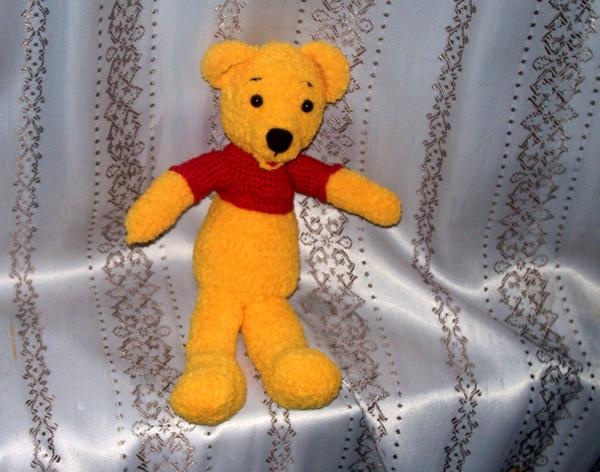 How to knit a toy Winnie the Pooh