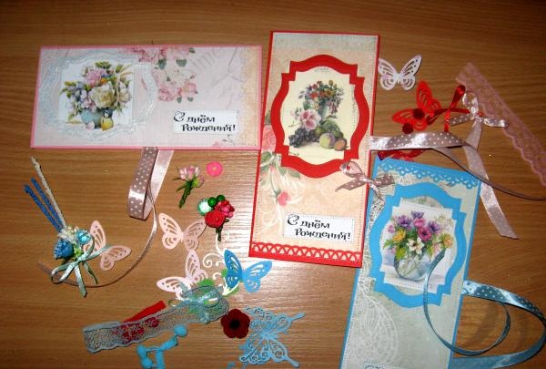 Birthday greeting envelopes