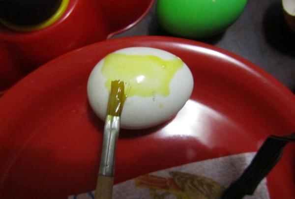 Huevos de Pascua en técnica de decoupage.