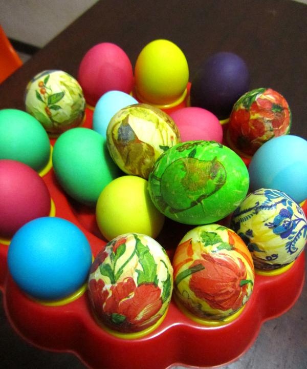 Великденски яйца с техника декупаж