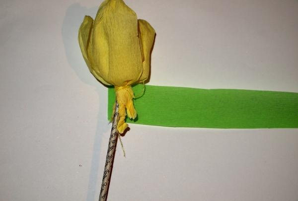bouquet de tulipes en papier ondulé