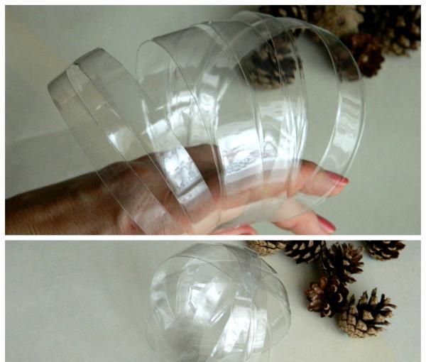Formschnitt aus Plastikflaschen