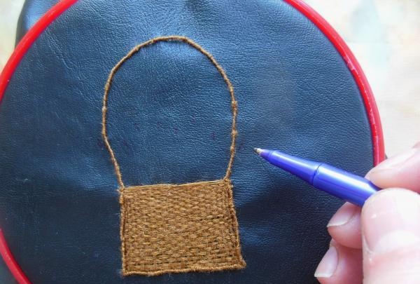 Original key holder with embroidery