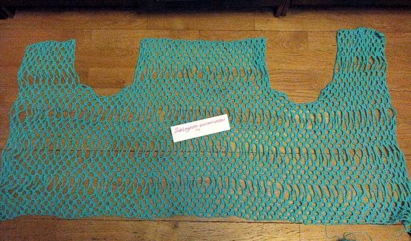 Crocheted mesh vest