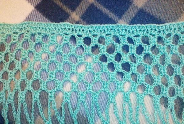 Naka-crocheted mesh vest