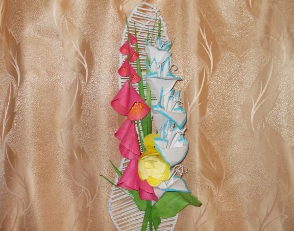 Panel bunga kertas origami