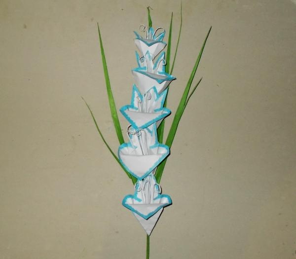 Origami papir blomsterpanel