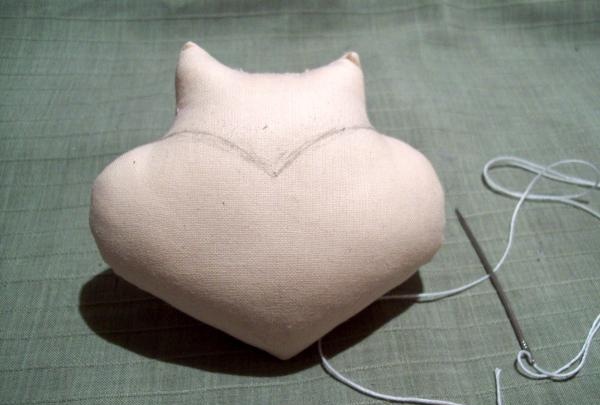 kumaş kedi kalpleri