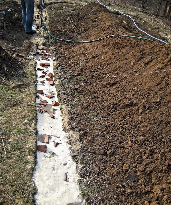 Stages of building a barn