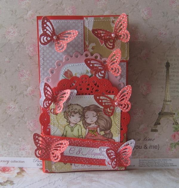 Complex cards for March 8 scrapbooking