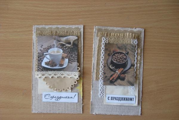 DIY kávové karty