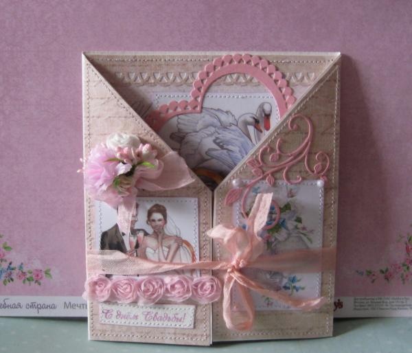 Fold out wedding card