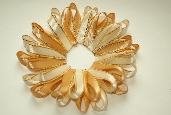 Jellyfish hair clip made of satin ribbons