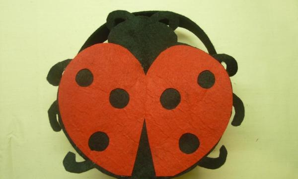 borsetta coccinella in feltro