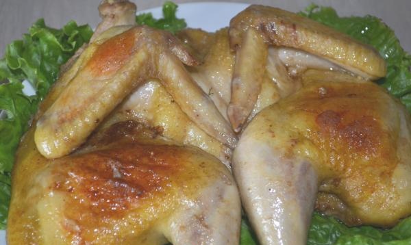 Frango marinado em cerveja e mostarda