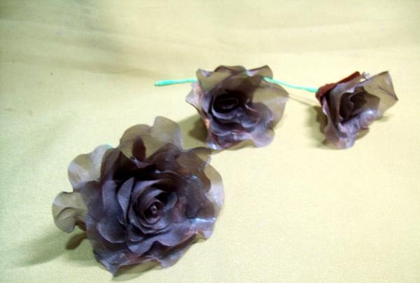 headband Evening with chiffon flowers