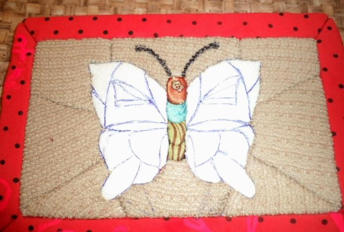 Tagpi-tagping walang karayom ​​kinusaiga Butterfly
