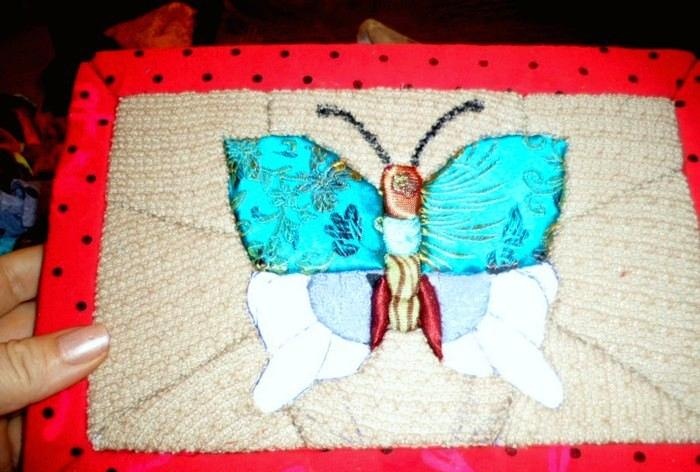 Patchwork sin aguja kinusaiga Mariposa