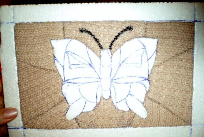 Patchwork sans aiguille kinusaiga Papillon