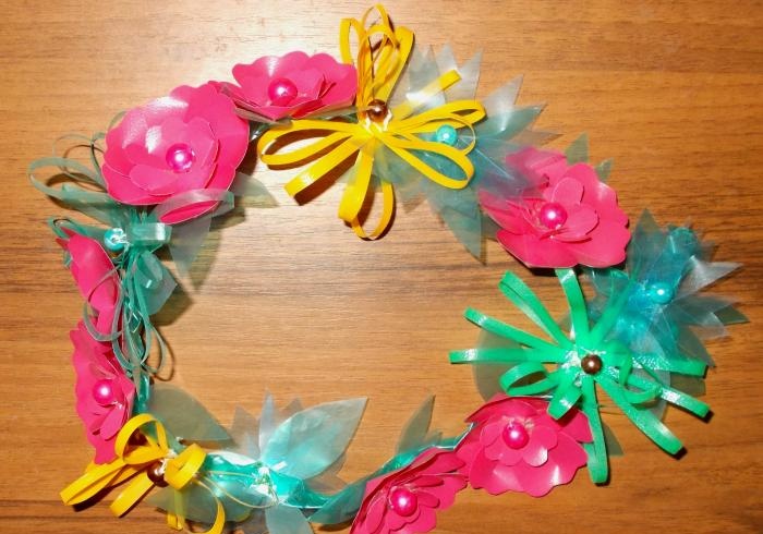 Plastic flower decoration