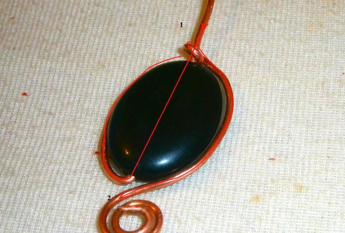 Pendant Black hematite