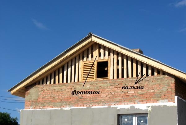 Fabricarea unui acoperiș în două frontoane