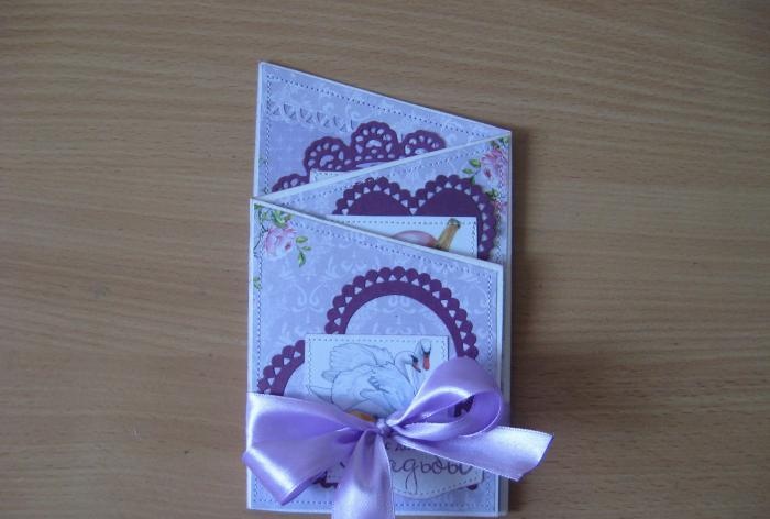 Fold out purple card