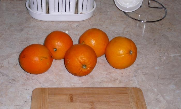 Kanderade apelsinskal utan olja