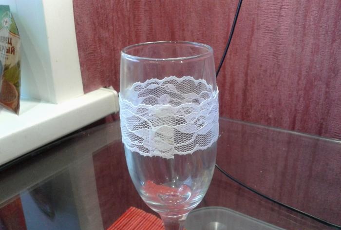 DIY wedding wine glass