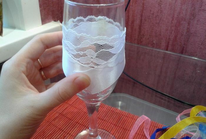 Taça de vinho de casamento faça você mesmo