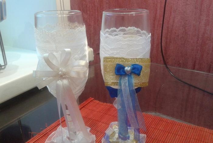 DIY wedding wine glass