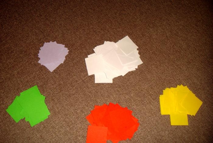 Haan met behulp van origami-mozaïektechniek
