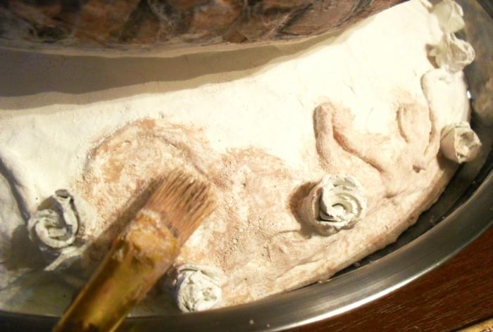 decoratie van de boven- en onderkant van de vaas