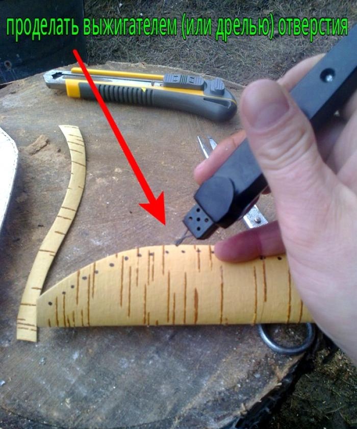 Torbica za nož od brezove kore