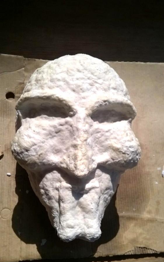 Making a papier mache mask