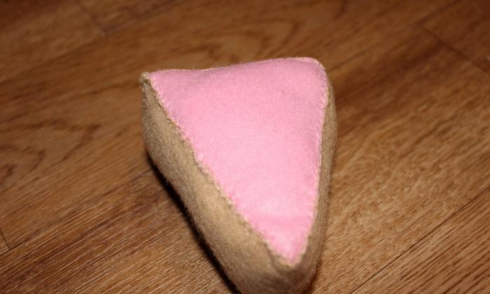 Piece of felt cake