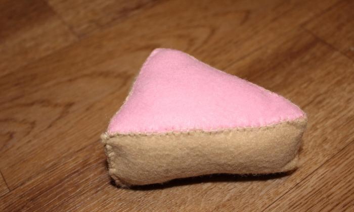 Piece of felt cake