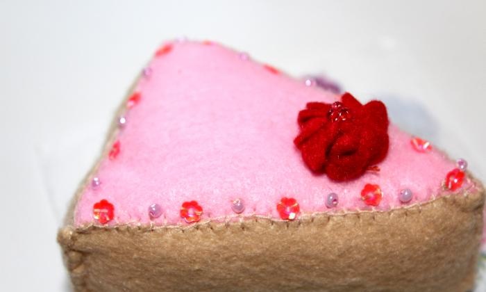 Piece of felt cake