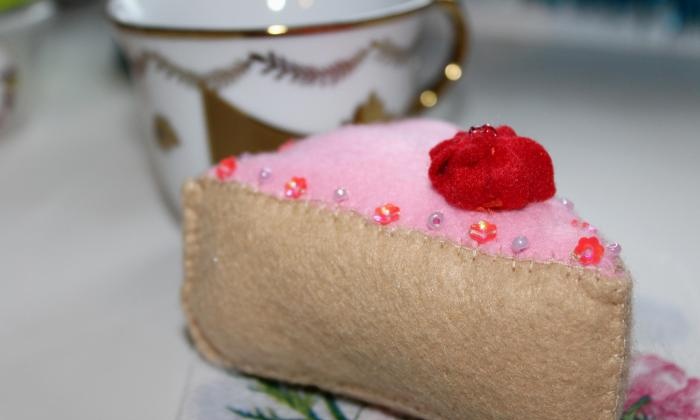 Piece of felt cake