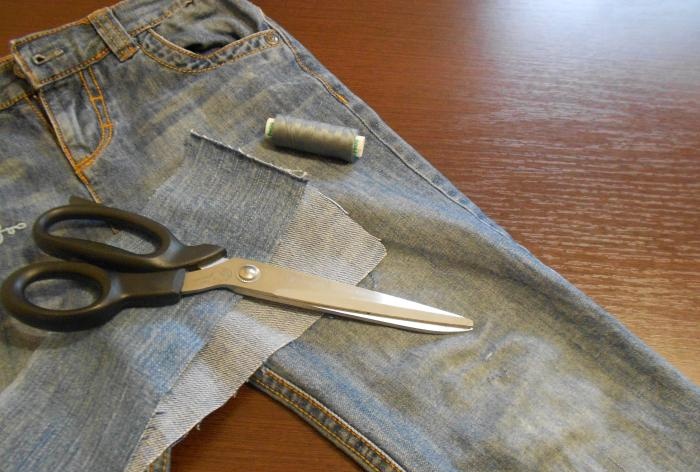 How to patch jeans at the knees