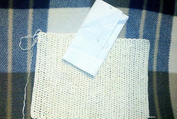 Knitted envelope